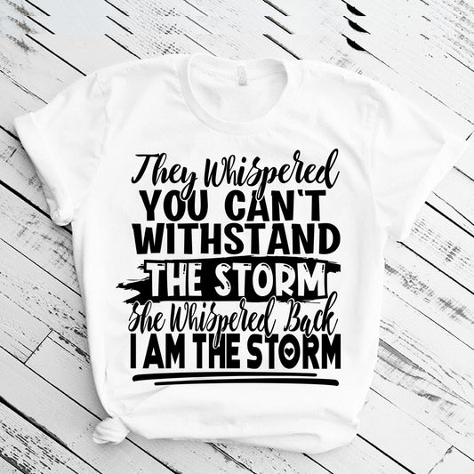 They whispered you cant withstand the storm....