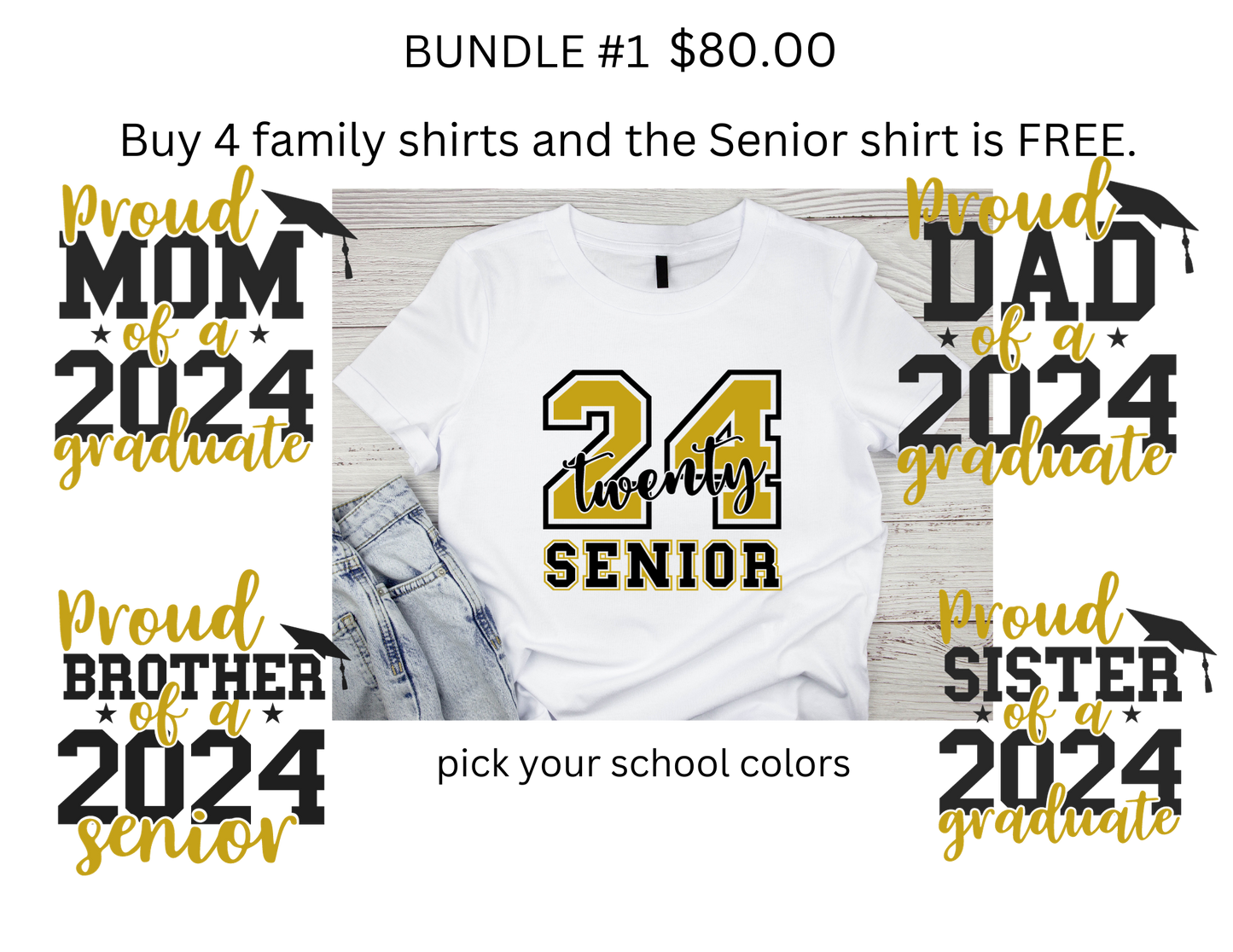 Buy 4 shirts and the Senior shirt is free