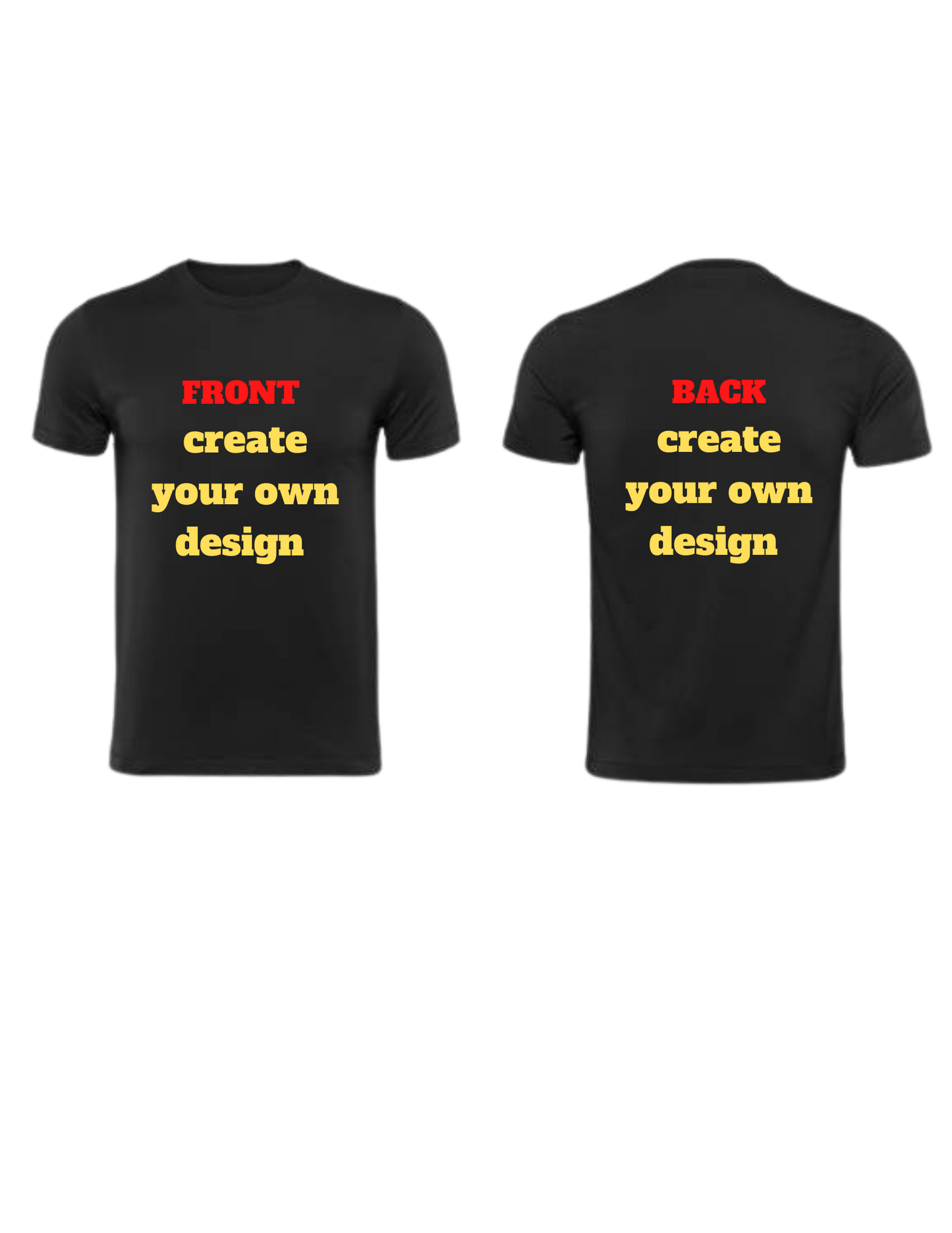 Create Your Front and Back design